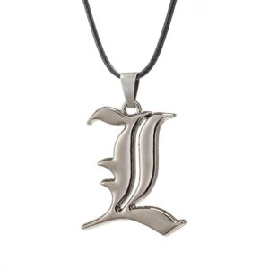 Collier Death Note – Pendentif Lettre "L" - Gris