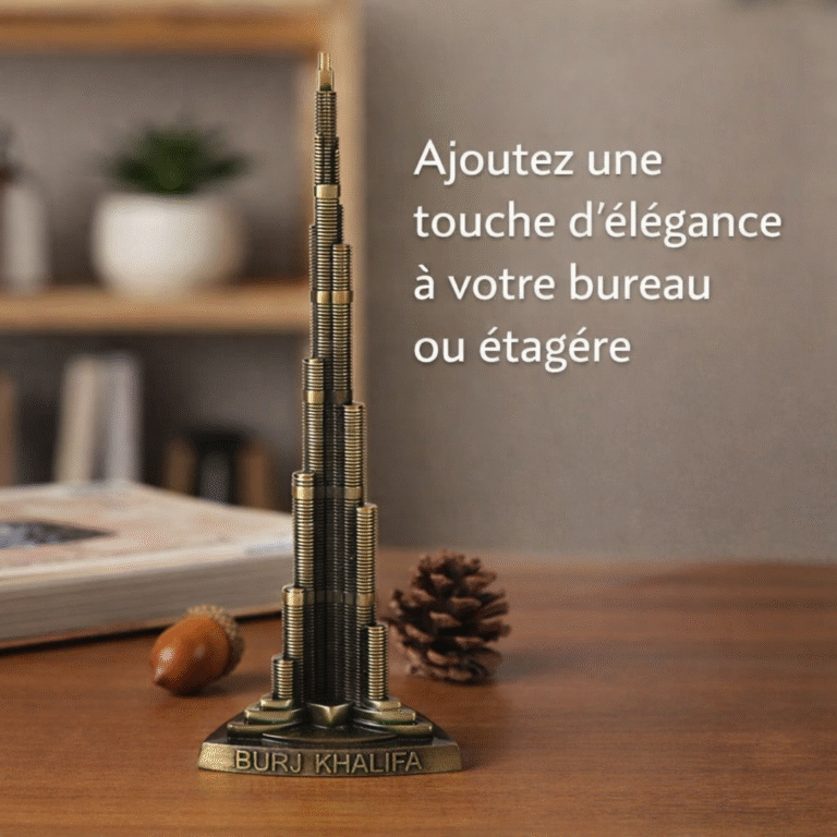 statue burj khalifa en métal 26cm