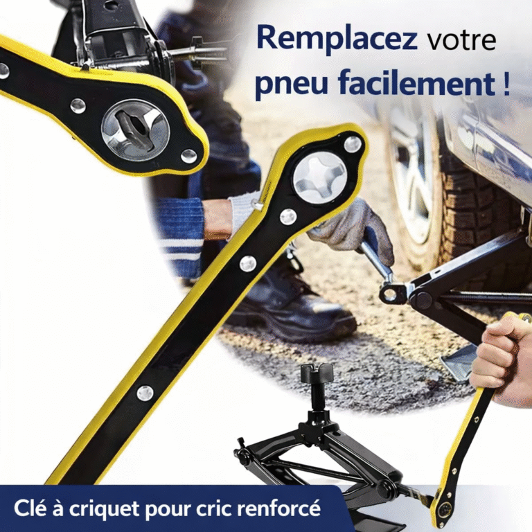 clé à cliquet de 34 cm pour cric de voiture