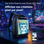 sac à dos Étanche avec Écran led noir