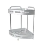 Étagère d'Angle en Aluminium à 2 Étages – Solution de Rangement Moderne et Fonctionnelle – Image 2