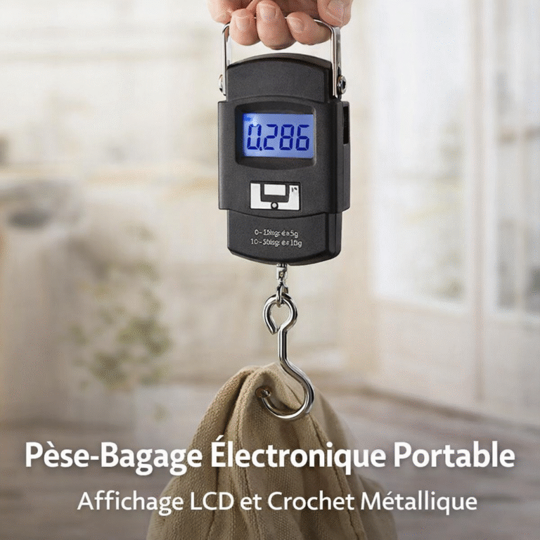 pèse bagage Électronique portable affichage lcd et crochet métallique