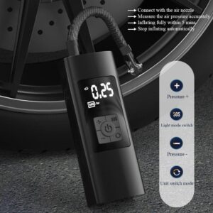 Compresseur d'Air Portable Digital – Gonfleur Électronique pour Pneus avec Affichage LED