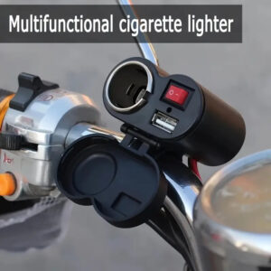 Prise Allume-Cigare Moto avec Port USB et Interrupteur