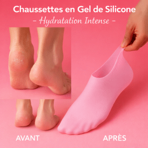chaussette en gel de silicone hydratation intense (paire)