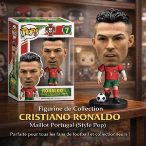 figurine de collection cristiano ronaldo – maillot portugal (style pop)