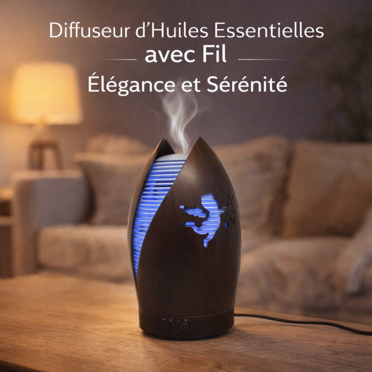 diffuseur d'huiles essentielles avec fil – Élégance et sérénité marron