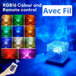 Lampe Cube LED RGB Avec Fil – 16 Couleurs + Télécommande