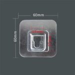 Crochet adhésif transparent double face mural sans perçage fixation solide réutilisable rangement maison cuisine- 1 Pièce – Image 5