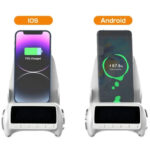 Réveil Multifonctionnel avec Charge Sans Fil, Enceinte et Alarme – Image 2