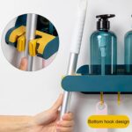 Support Mural Multifonction – Porte-Balais & Étagère, Crochets Intégrés – Image 4