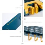 Support Mural Multifonction – Porte-Balais & Étagère, Crochets Intégrés – Image 5