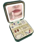 Boîte à Bijoux de Voyage – Miroir LED, Compartiments Modulables - 10x10x5 cm – Image 5