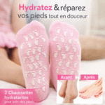 2 chaussettes hydratantes pour soin des pieds