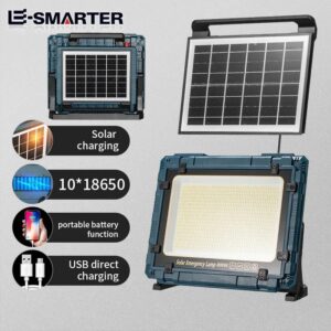 Projecteur LED Solaire Rechargeable – Puissance et Autonomie en Toute Circonstance