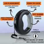 Laisse Rétractable avec Lampe LED – Sécurité et Confort pour Vos Promenades – Image 2