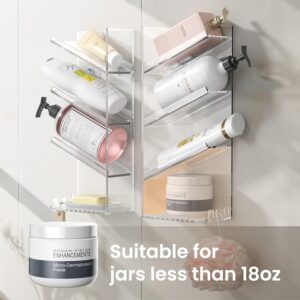 Organiseur Mural Transparent – Lot de 2 Pièces avec Crochets Adhésifs Inclus