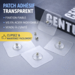 1 crochet adhésif mural à vis sans perforation de mur