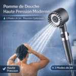 pomme de douche haute pression moderne 3 modes