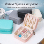 mini boîte à bijoux de voyage – coffret compact avec compartiments organisés pour bijoux & accessoires