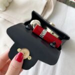 Mini Sac à Main Rigide avec Poignée Perles – Design Croco Élégant & Original – Image 5