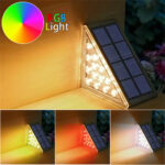 Appliques Solaires d’Extérieur – Pack de 2 Lampes Murales LED Triangulaires Étanches – Image 3