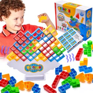Tetris Tower – Jeu d'équilibre et de construction en famille - 48Pcs