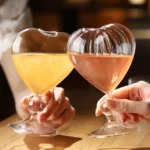 Verre en Forme de Cœur – Élégant & Romantique pour Boissons Froides ( Paille non incluse ) – Image 2