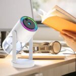 Diffuseur d’Arômes & Humidificateur Rotatif – Effet Brume et Lumières Ambiantes LED