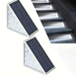 Appliques Solaires d’Extérieur – Pack de 2 Lampes Murales LED Triangulaires Étanches – Image 2