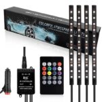 Kit Éclairage LED Intérieur Voiture avec Télécommande – Ambiance Multicolore, Réactif à la Musique, Installation Facile