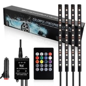 Kit Éclairage LED Intérieur Voiture avec Télécommande – Ambiance Multicolore, Réactif à la Musique, Installation Facile
