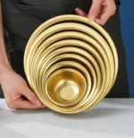 Bol Coréen Inox Doré – Élégance & Polyvalence au Quotidien – Image 3