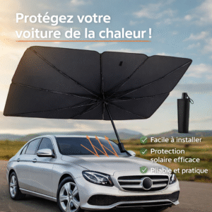 parasol pare brise voiture – protection solaire pliable, anti uv et thermique pour réduire la chaleur à l’intérieur du véhicule