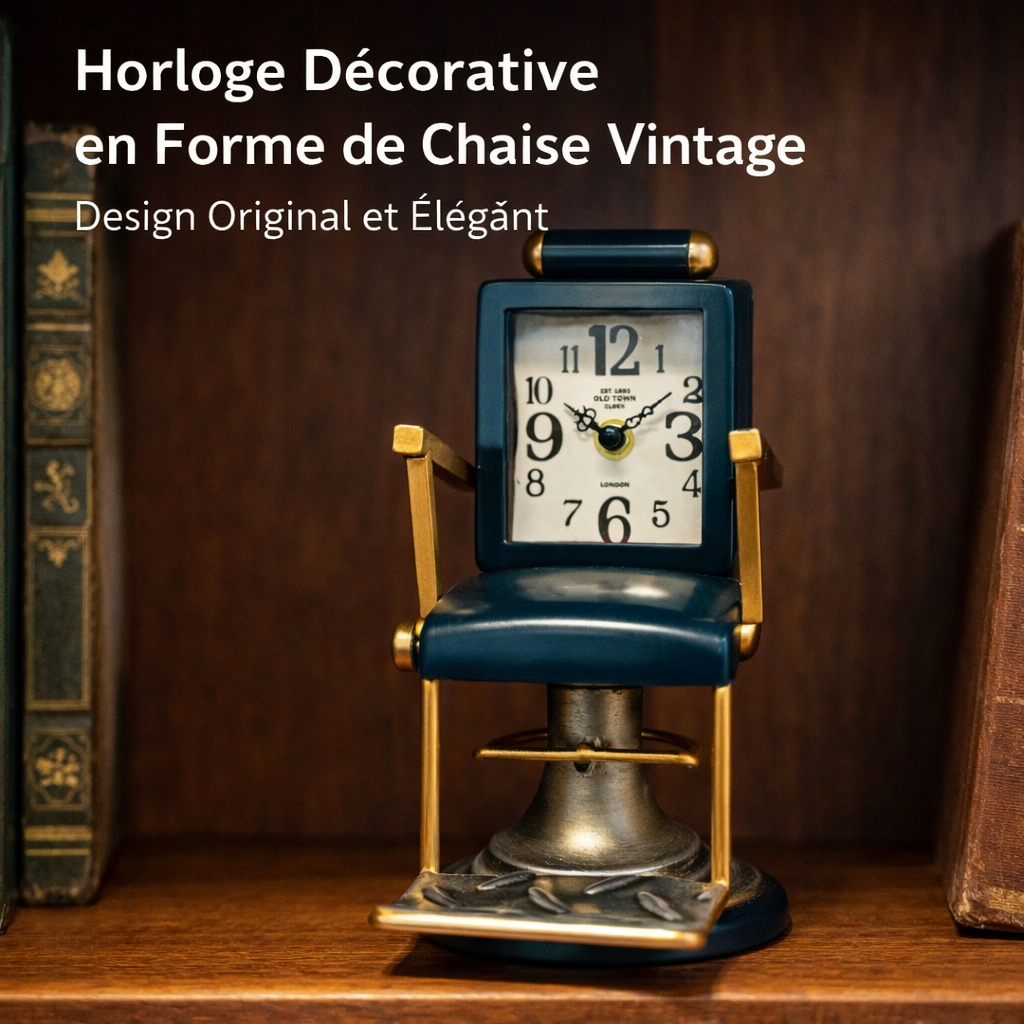 horloge décorative en forme de chaise vintage – design original et Élégant