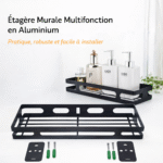 Étagère murale multifonction en aluminium – pratique, robuste et facile à installer