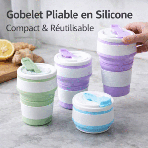 gobelet pliable en silicone – compact & réutilisable
