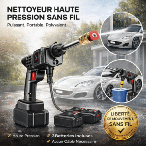 nettoyeur haute pression sans fil – puissance et mobilité pour un lavage facile 3 batteries