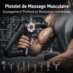 pistolet de massage musculaire – 9 têtes interchangeables | soulagement profond et relaxation immédiate