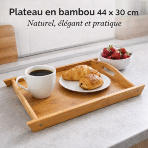 plateau en bambou 44 x 30 cm – naturel, élégant et pratique