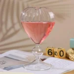 Verre en Forme de Cœur – Élégant & Romantique pour Boissons Froides ( Paille non incluse ) – Image 4