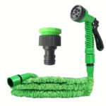 Tuyau d’Arrosage Extensible 15 m avec Pistolet Multifonction – Bleu ou Vert – Image 2