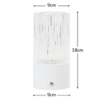 Vase Lumineux LED – 3 Couleurs, Rechargeable & Tactile – 18 cm - Blanc – Image 3