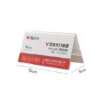 Porte-nom de bureau en V M&G 150x80 mm – Porte-nom Double Face Transparent – Image 3