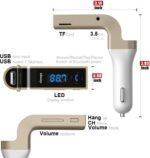 Transmetteur FM Bluetooth Voiture – USB, Carte TF & Appels Mains Libres – Image 3