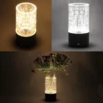 Vase Lumineux LED – 3 Couleurs, Rechargeable & Tactile – 18 cm - Blanc – Image 6