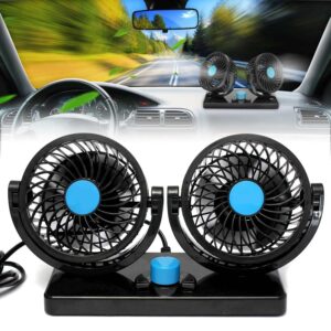 Ventilateur Double Tête pour Voiture – Rafraîchissement Puissant & Directionnel