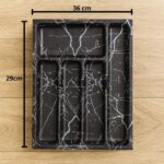 Range-Couverts en Plastique – 5 Compartiments, 36 x 29 cm