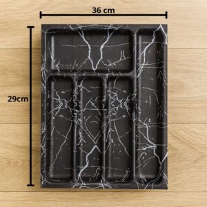 Range-Couverts en Plastique – 5 Compartiments, 36 x 29 cm