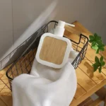 Distributeur de savon liquide – Design minimaliste bambou (Blanc ou Noir) – Image 3